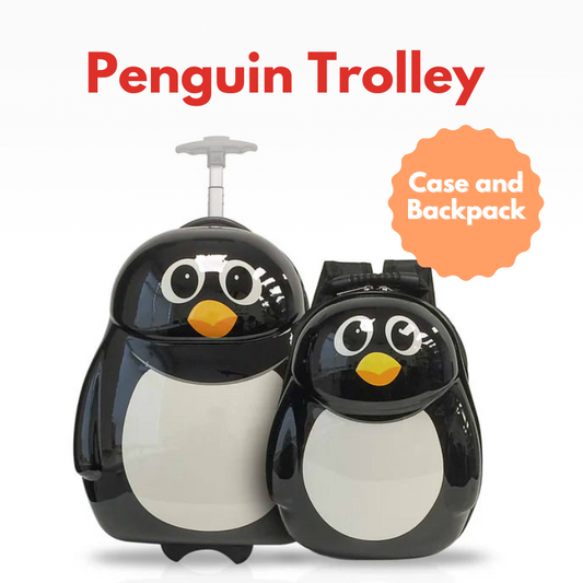 Cuties and Pals Penguin Trolley case and Backpack