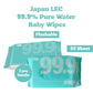 LEC 99.9-Percent Pure Water Baby Wipes (Flushable) 60 Sheet 2 PCS Bundle