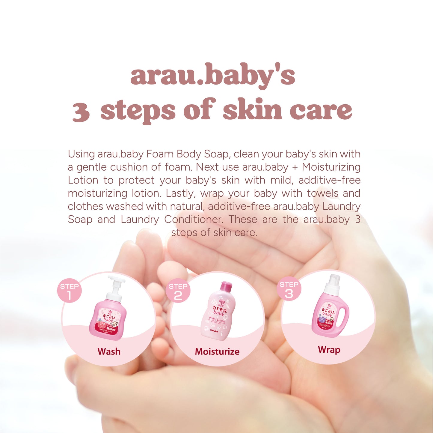 SmartKiz SARAYA Arau Baby Foam Body Soap-Moisturizing 880ML Refill