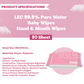 LEC 99.9-Percent Pure Water Messy Times Wet Tissues Hand And Mouth Wipes 80 Sheet 2 PCS Bundle