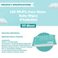 LEC 99.9-Percent Pure Water Baby Wipes (Flushable) 60 Sheet 2 PCS Bundle