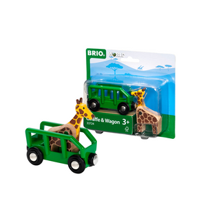 Brio Animal Giraffe and Wagon Toy / Kids Toys / Animal Toys - 33724