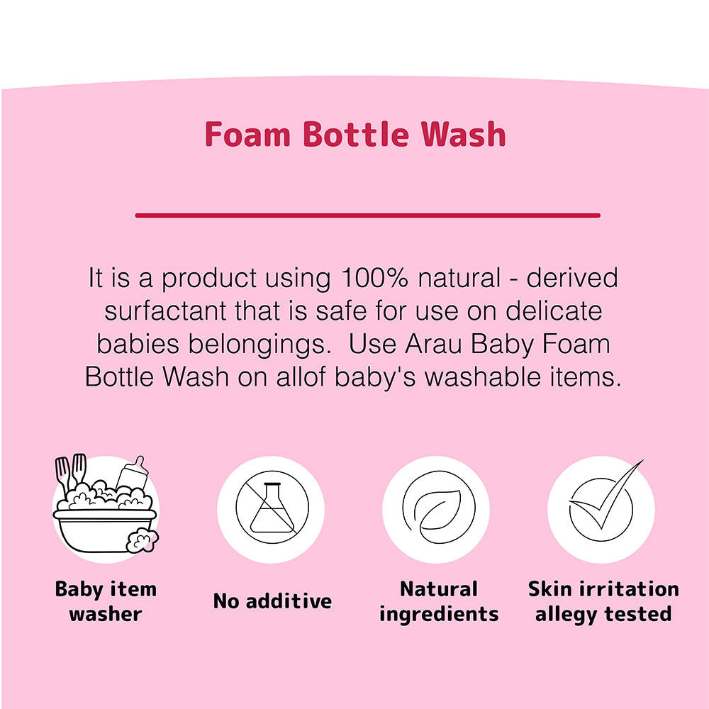 SARAYA Arau Baby Foam Bottle Wash 500mL