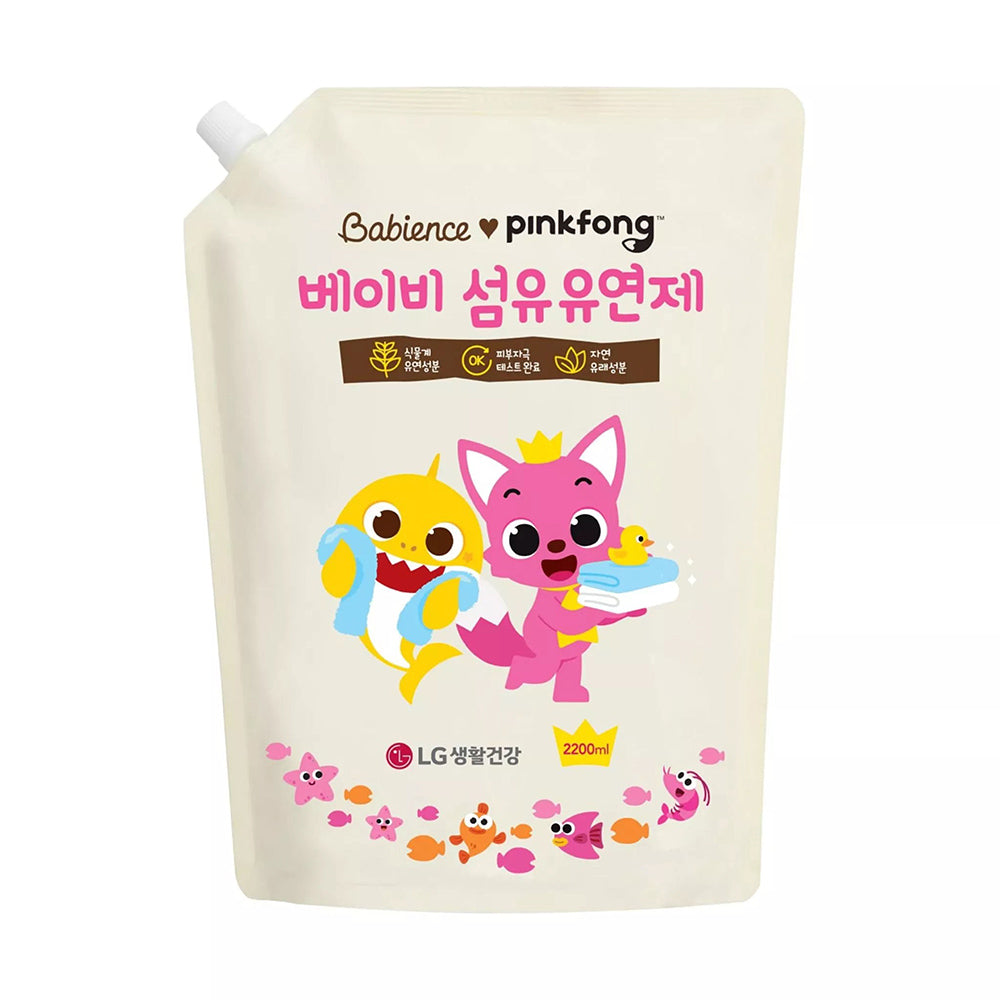 SPECIAL BUNDLE Babience PinkFong Baby Laundry Detergent & Fabric Softener / Made In Korea / Pink and Blue