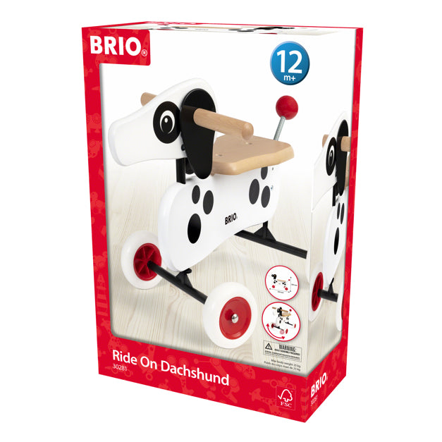 BRIO Ride on Dachshund Dog Toys Wooden Toys - 30281