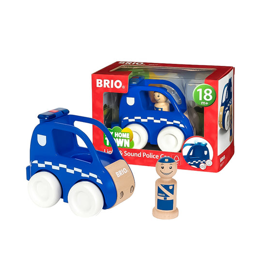 BRIO Police Car Light & Sound Police Car Vehicles Toys - 30377