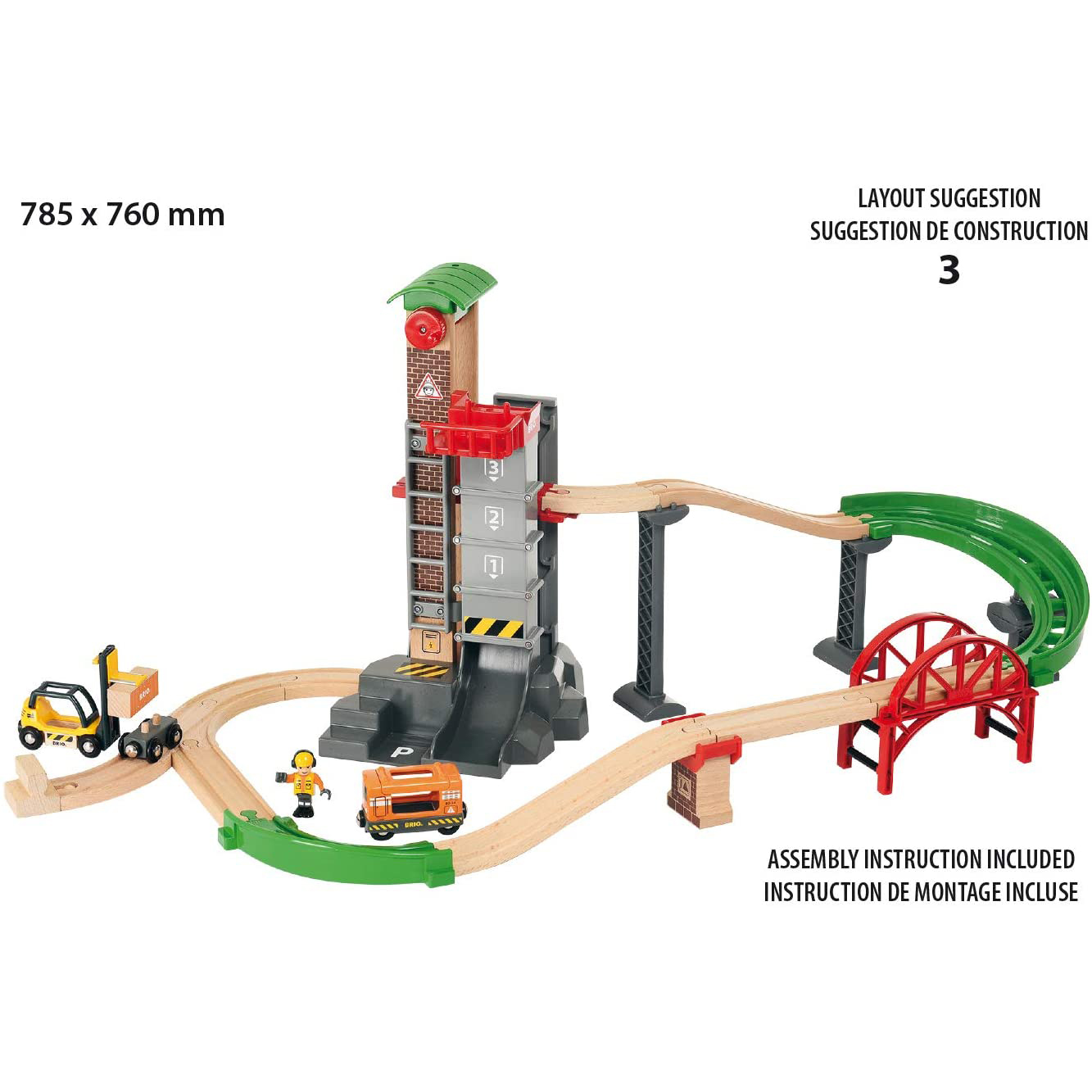 BRIO Lift & Load Warehouse Set Builder Toys - 33887