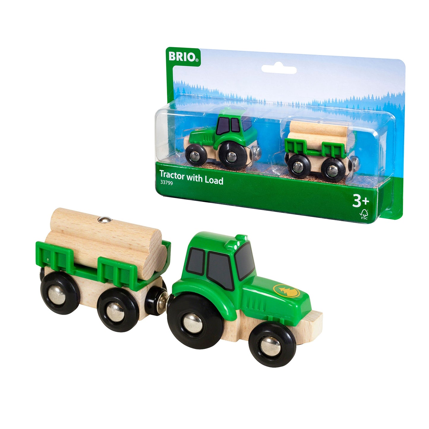 BRIO Tractor With Load Vehicles Toys