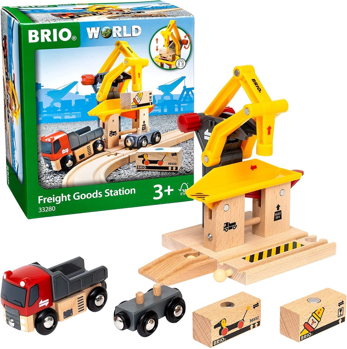 BRIO Freight Goods Station Toy / Train Station Toy - 33280