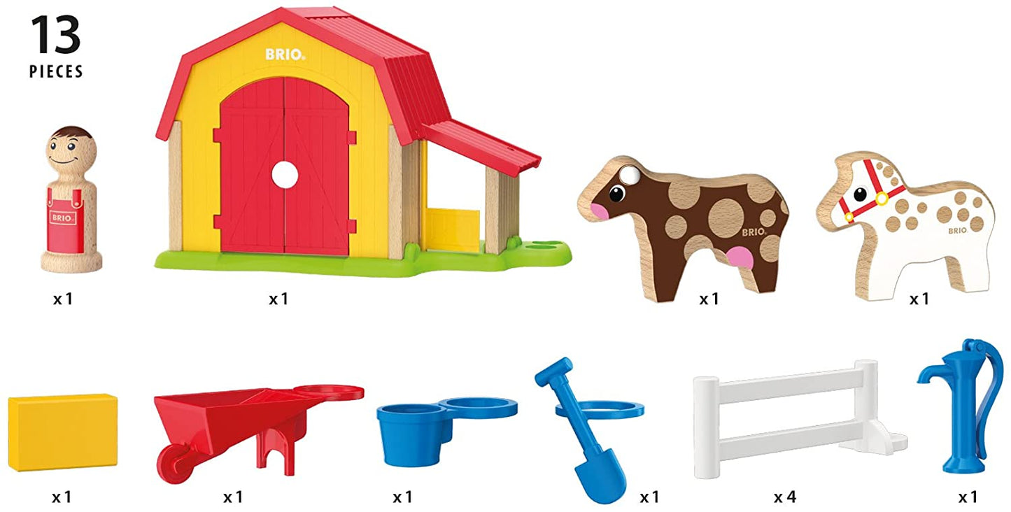 BRIO Farm Set Toy  Farming Toy Figures - 30398