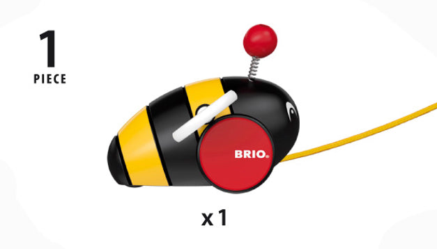 BRIO Pull-Along Bumblebee Baby Toy - 30165