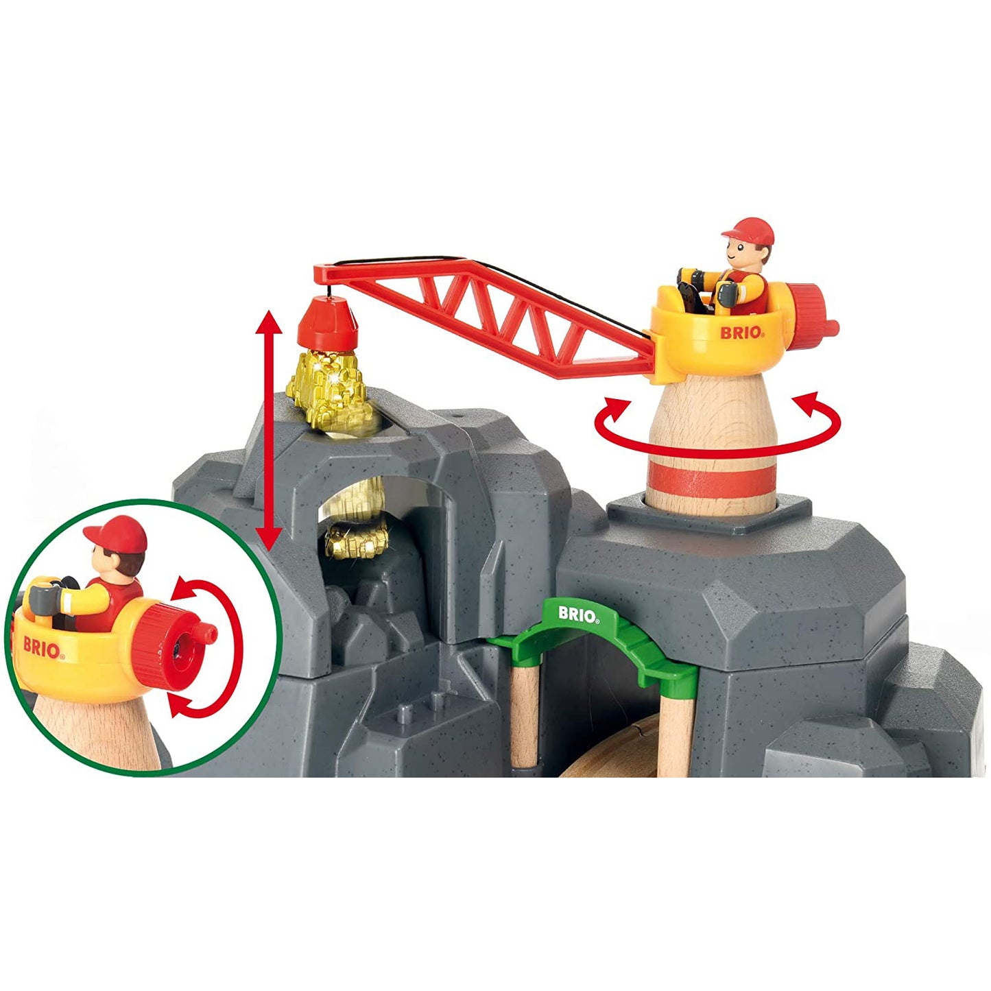 BRIO Crane and Mountain Tunnel - 33889 / Premium High Quality Toddler Toys