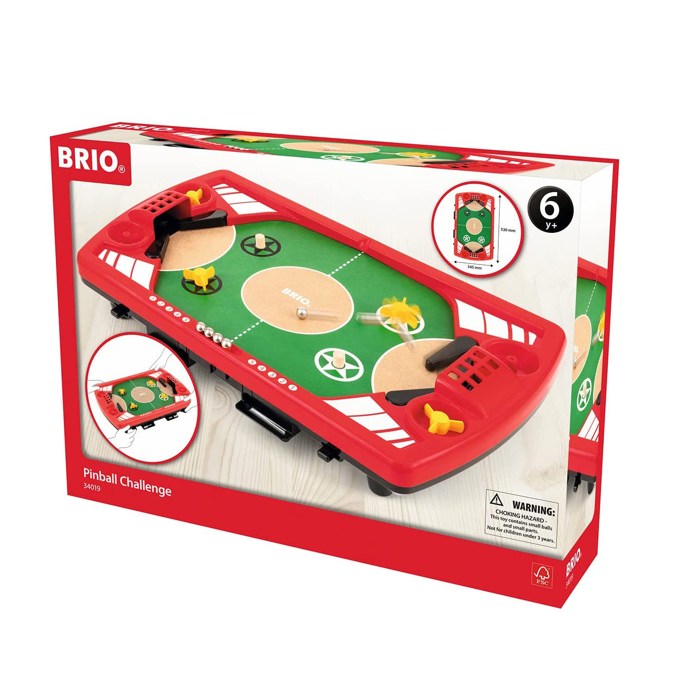 BRIO Premium Arcades Games Pinball Challenge - 34019