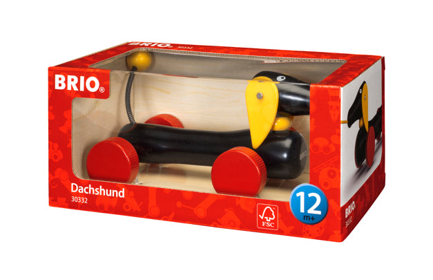 BRIO Dachshund Pull Dog Wooden Toys  - 30332