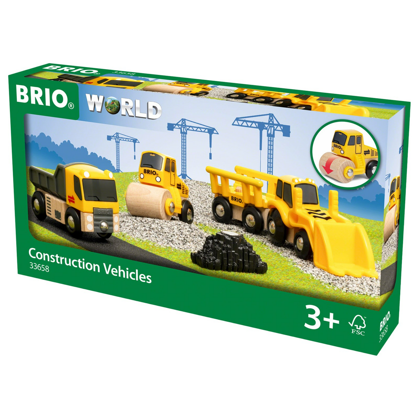 Construction Trains, Engines, Wagons, Carriages, and Vehicles SET Kids Premium Toys