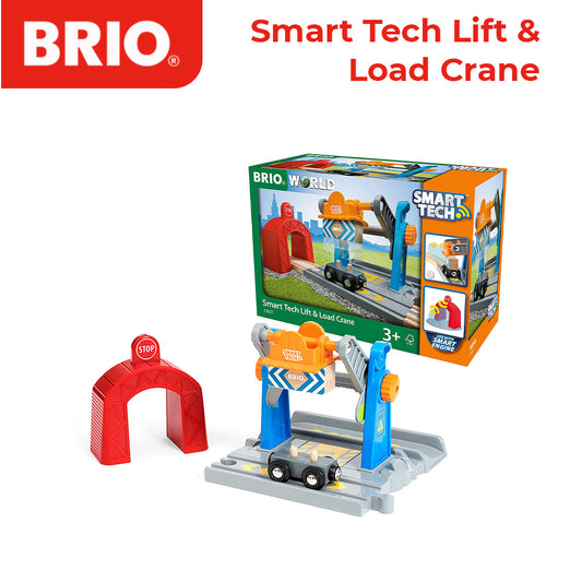 Brio Smart Toy Premium Tech Lift & Load Crane / Kids Toys / Train set / Toy Vehicles - 33827