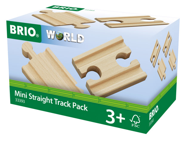 BRIO Mini Straight Track Pack Toy Train Track Toys Builder Toys - 33393