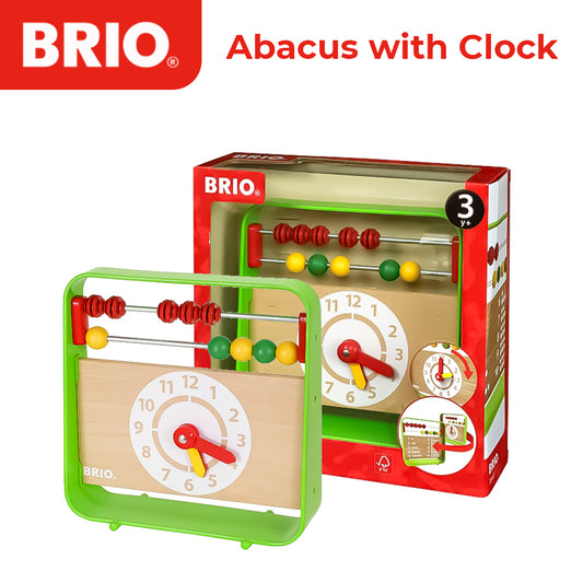 BRIO Abacus with Clock Toy / Abacus Toy - 30477