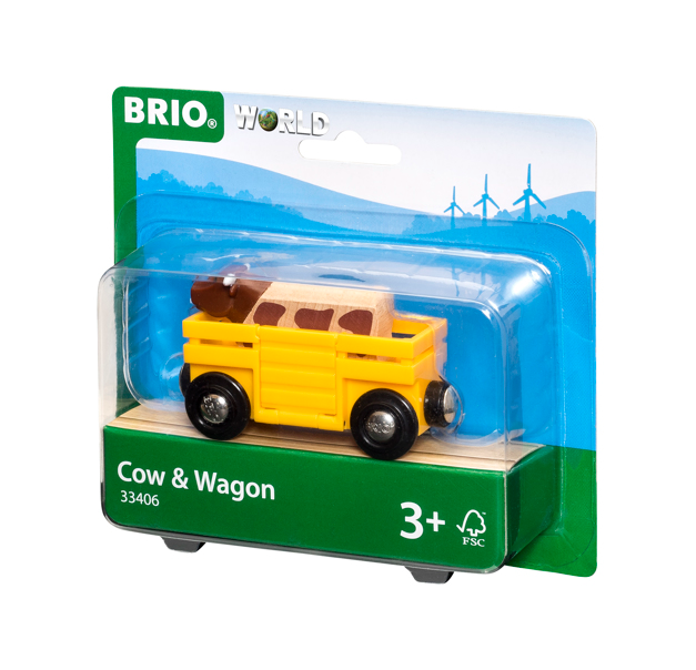 BRIO Cow and Wagon 33406