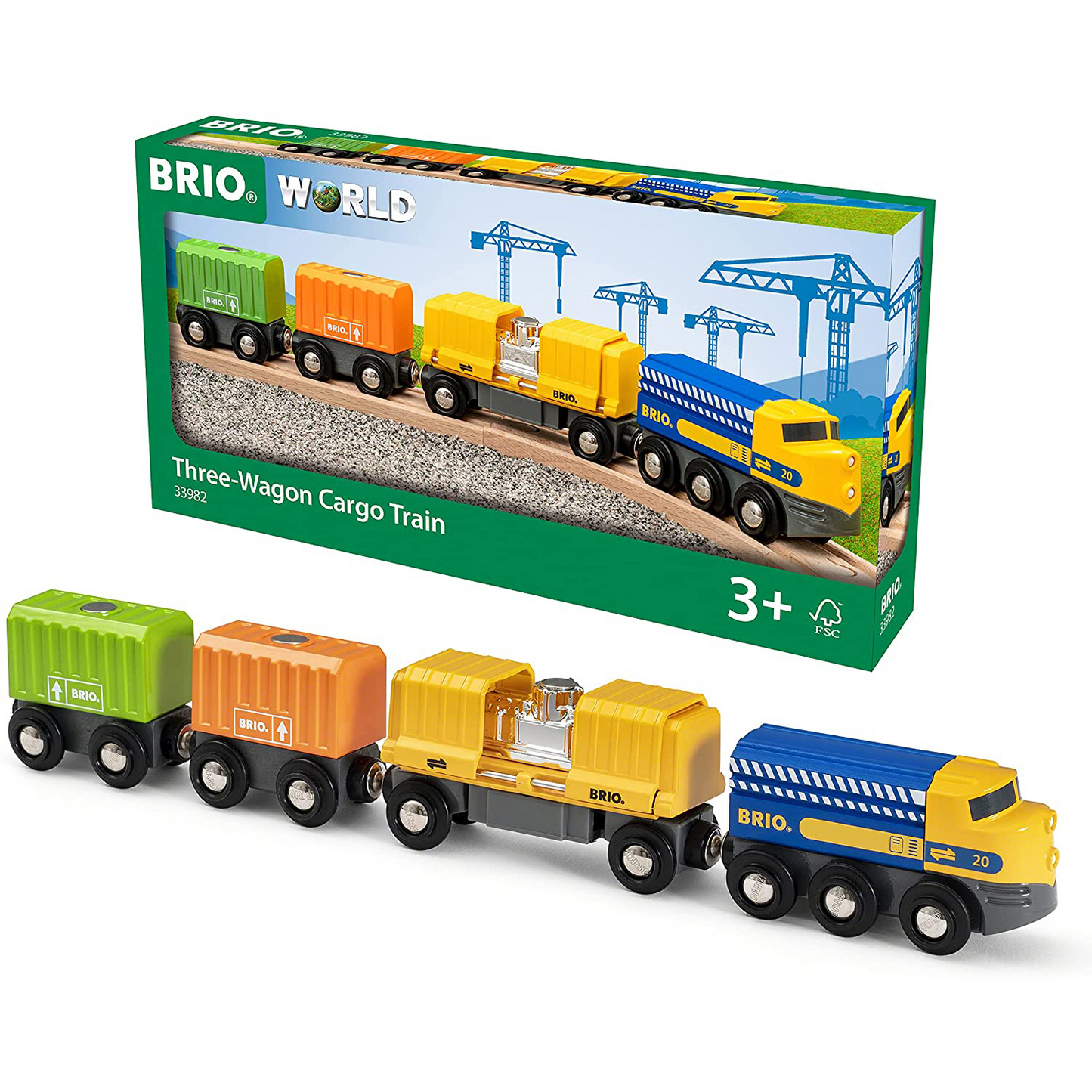 BRIO Three Wagon Cargo Train - 33982