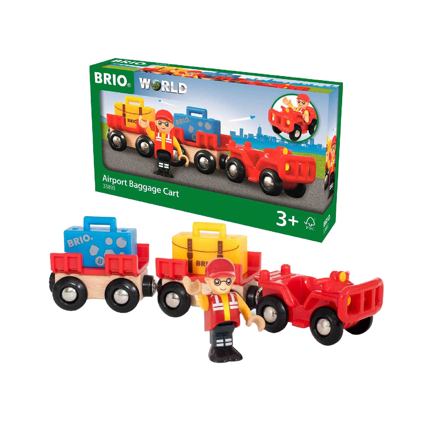 BRIO Airport Baggage Cart Car Toys - 33893