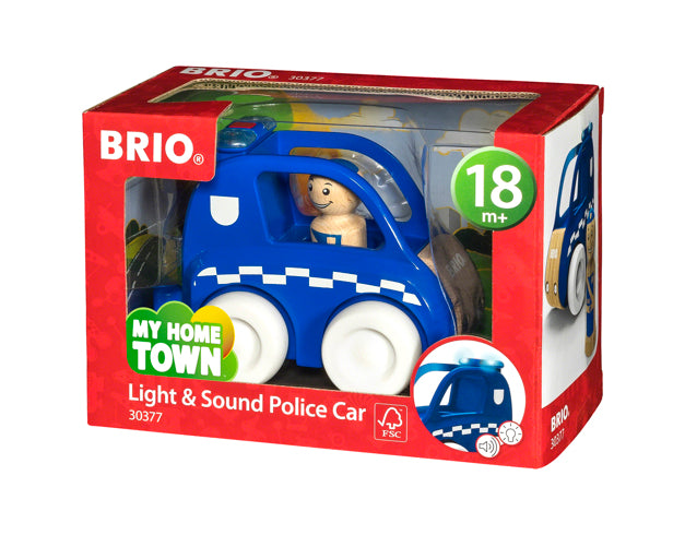 BRIO Police Car Light & Sound Police Car Vehicles Toys - 30377