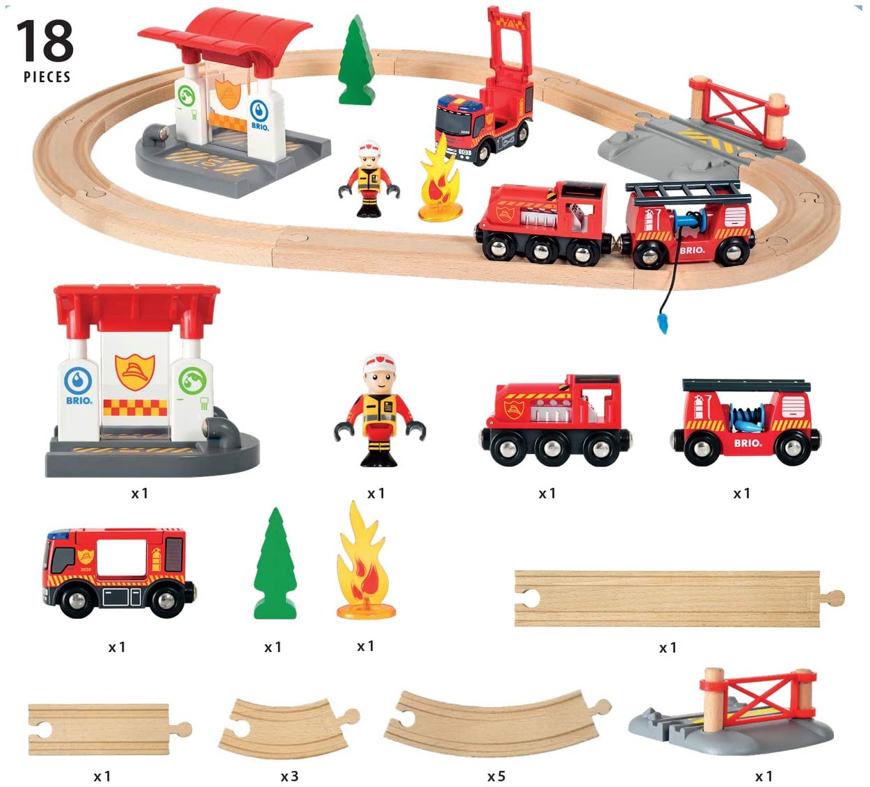 Brio Firefighter Set Toy / Kids Toys / Kids Set Toys / For Unisex Kids Toys - 33815