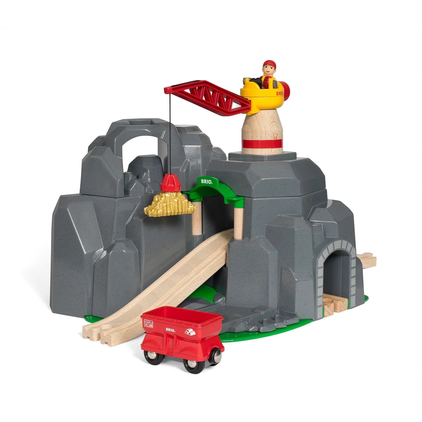 BRIO Crane and Mountain Tunnel - 33889 / Premium High Quality Toddler Toys