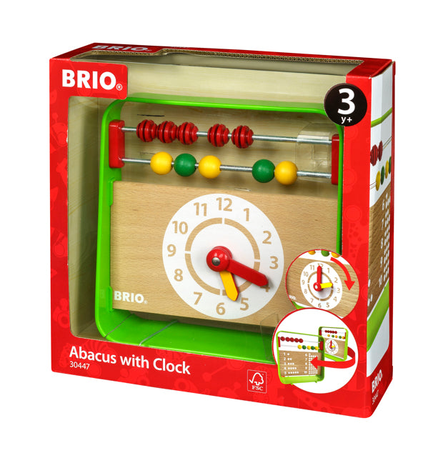 BRIO Abacus with Clock Toy / Abacus Toy - 30477