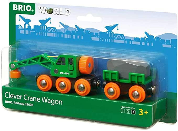 BRIO Clever Crane Wagon Premium Vehicle Toy