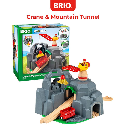 BRIO Crane and Mountain Tunnel - 33889 / Premium High Quality Toddler Toys