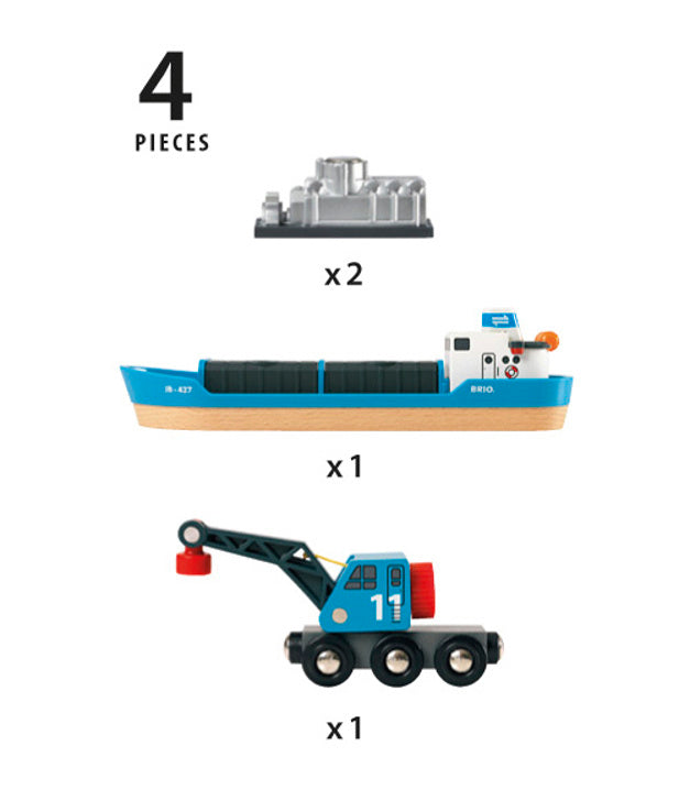 Brio Freight Ship & Crane / Boys toys/ Toys Vehicles - 33534