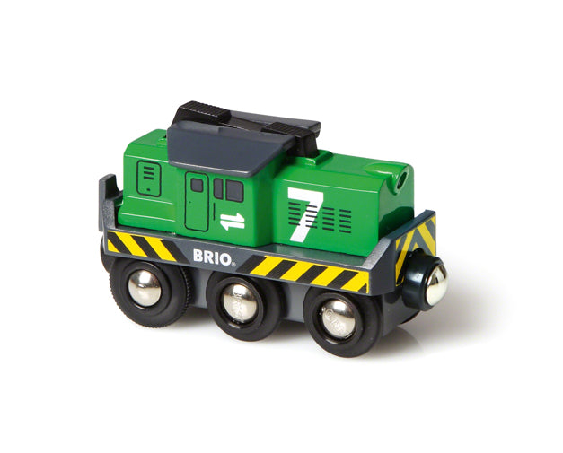 BRIO Freight Battery Toy Engine Freighter Train Toy - 33214