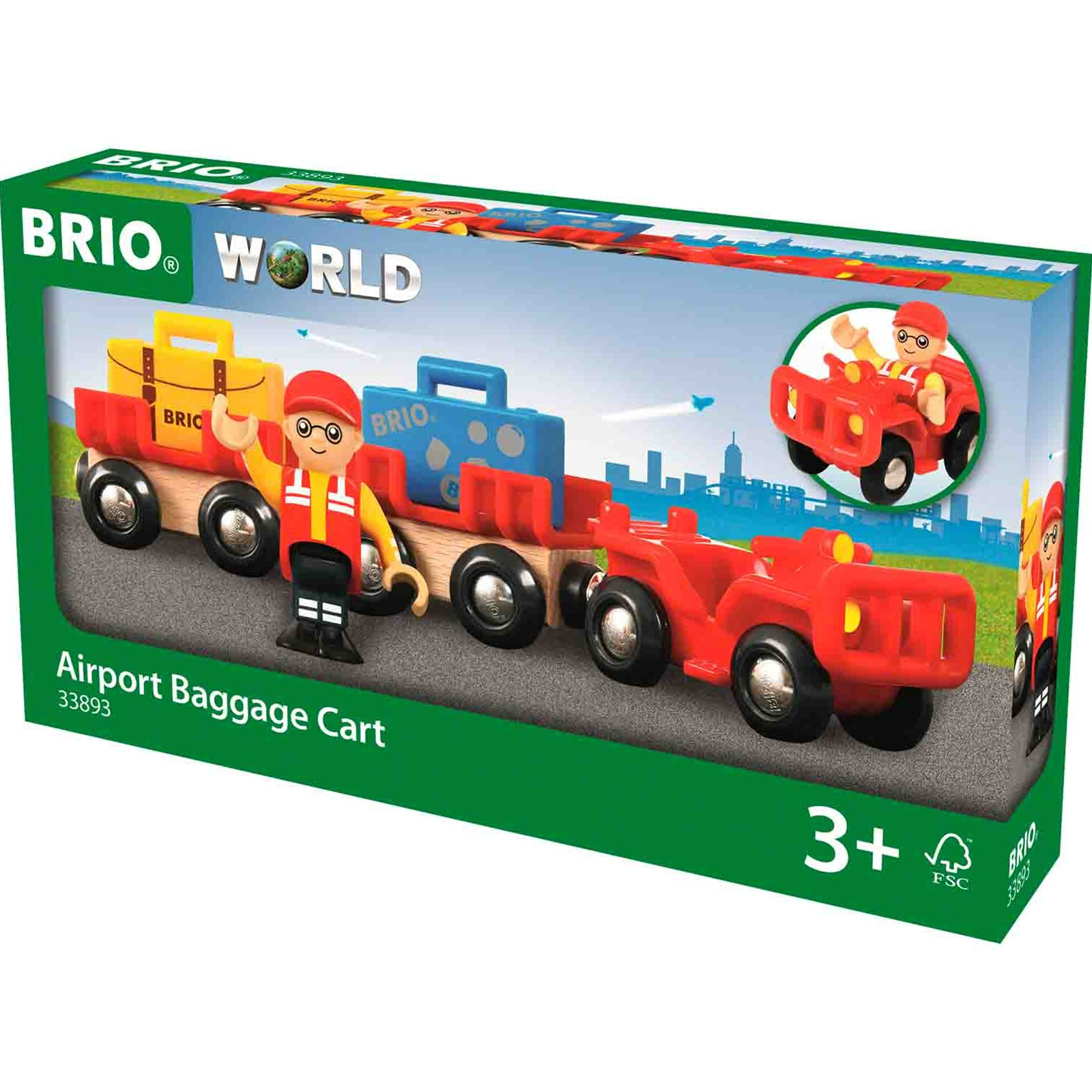 BRIO Airport Baggage Cart Car Toys 33893 Smart Kiz