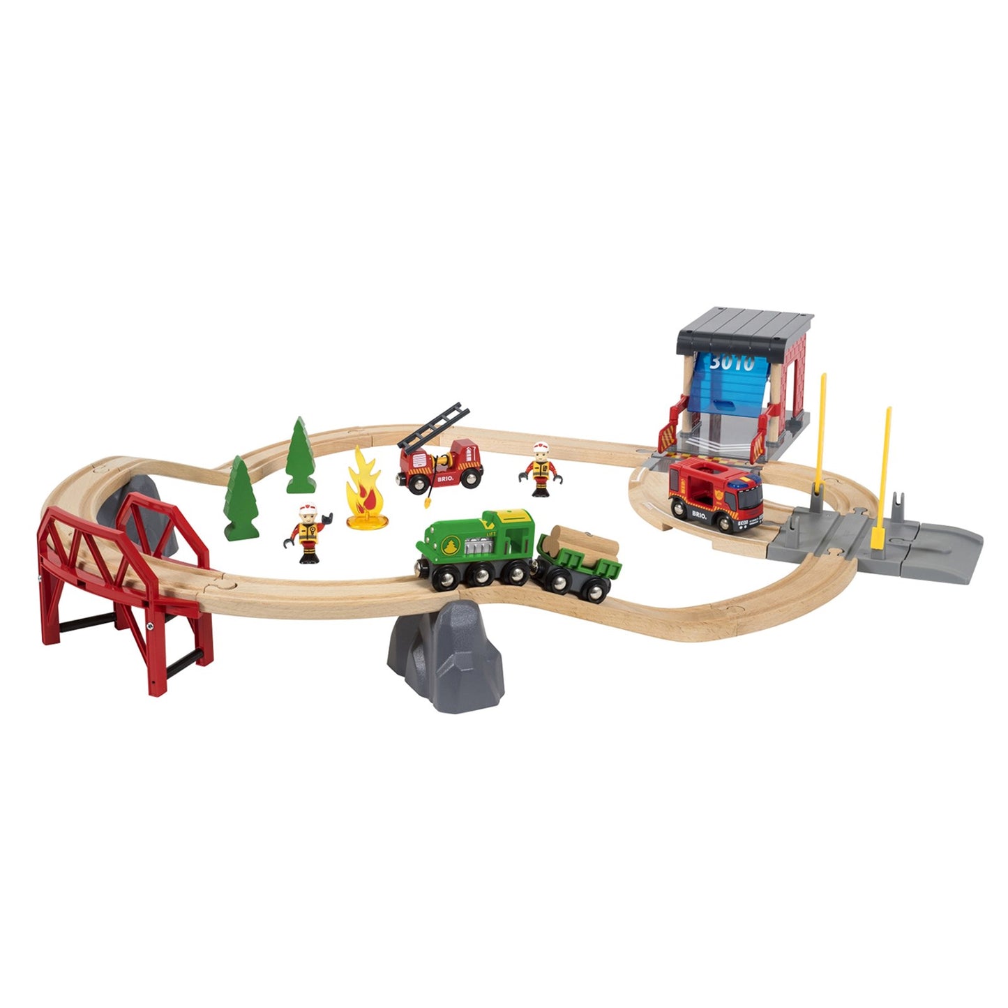 Brio Toy Premium Rescue Set / Firefighter Toys Set / Kids Toys / Toy Vehicles - 33817