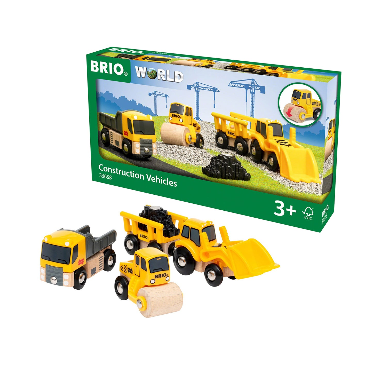 Construction Trains, Engines, Wagons, Carriages, and Vehicles SET Kids Premium Toys