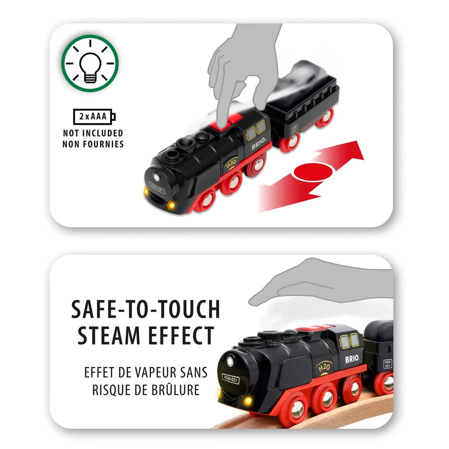 BRIO Battery Operated Steaming Train Vehicles